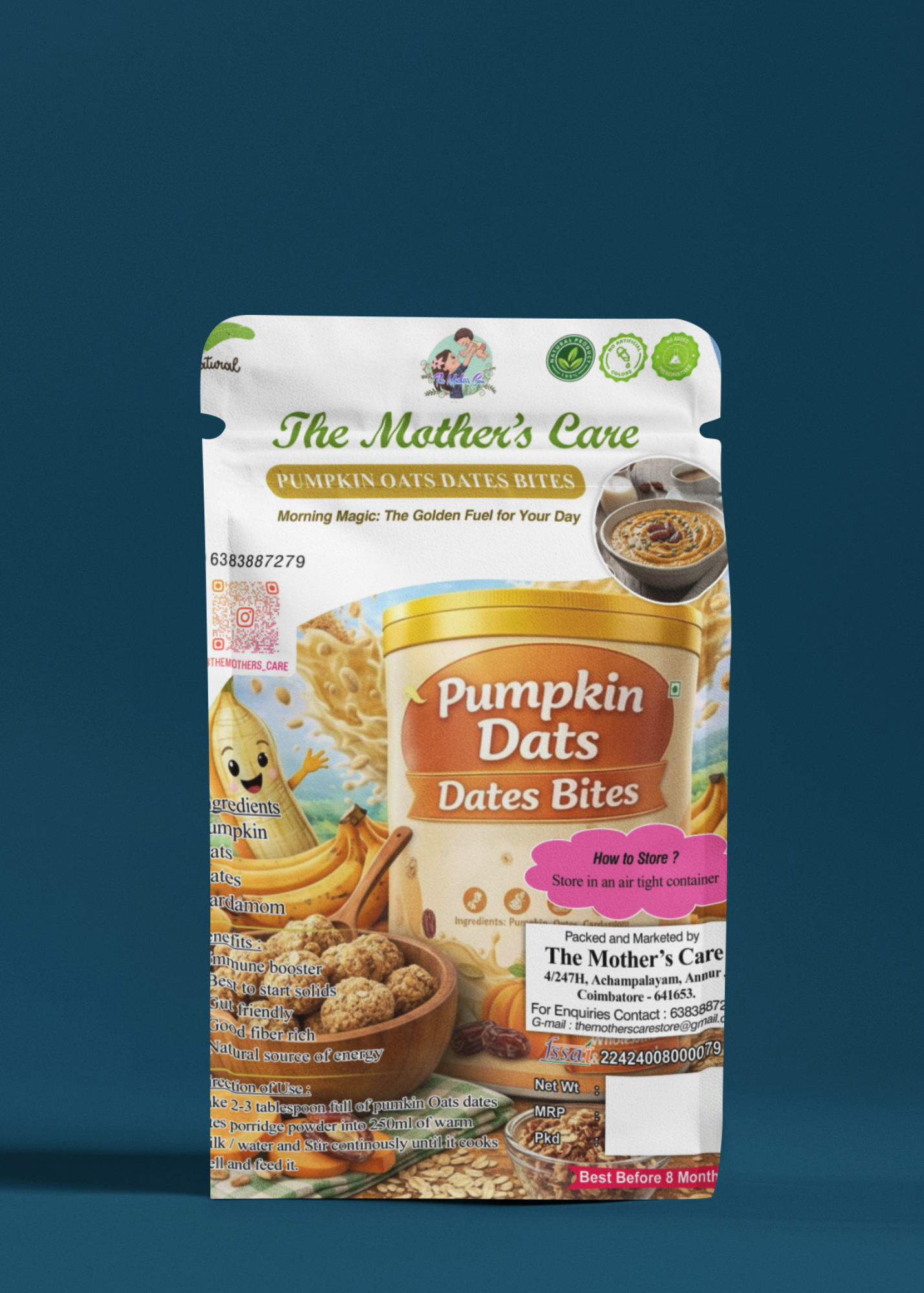 Pumpkin Oats Dates Bites