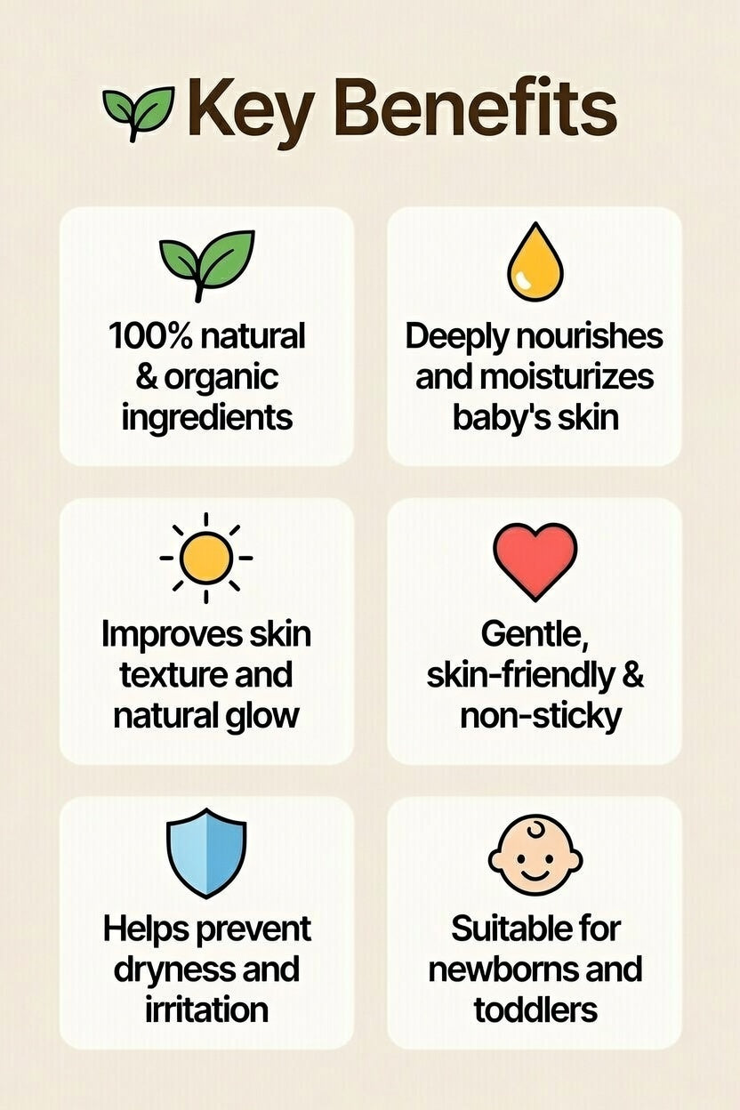 Premium Rose Almond Baby Body Oil