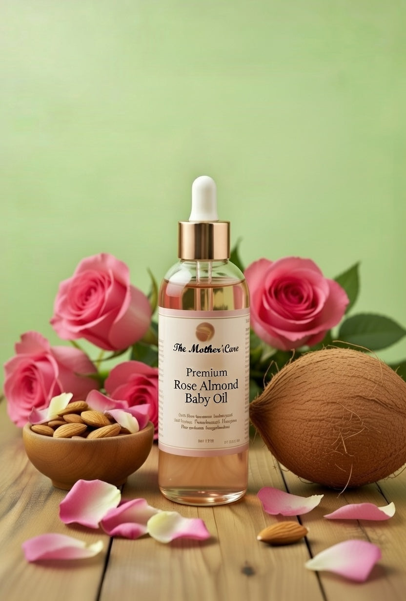 Premium Rose Almond Baby Body Oil