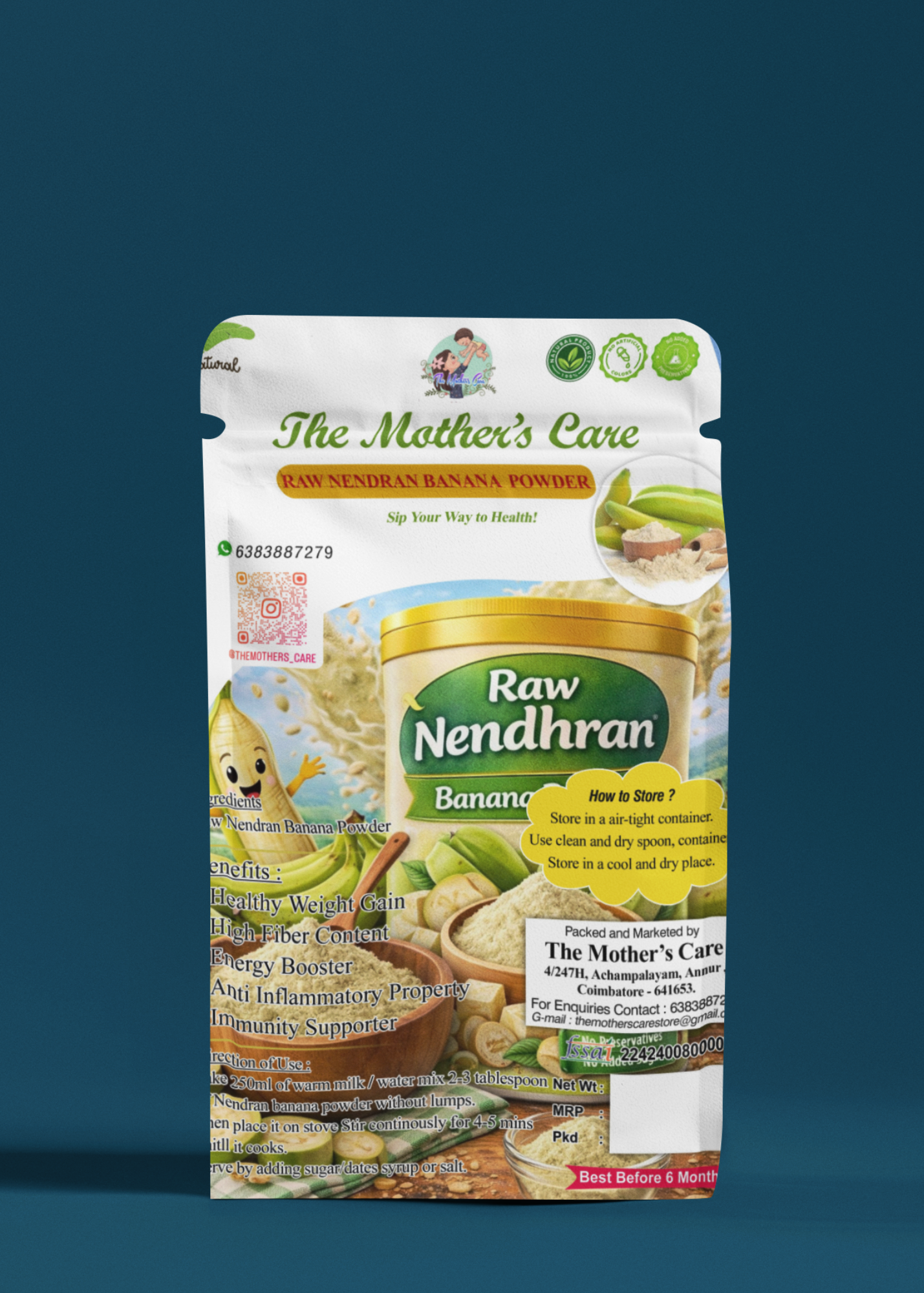 Raw Nendran Banana Powder